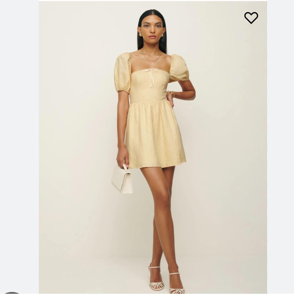 Reformation Malvina Cream Dress